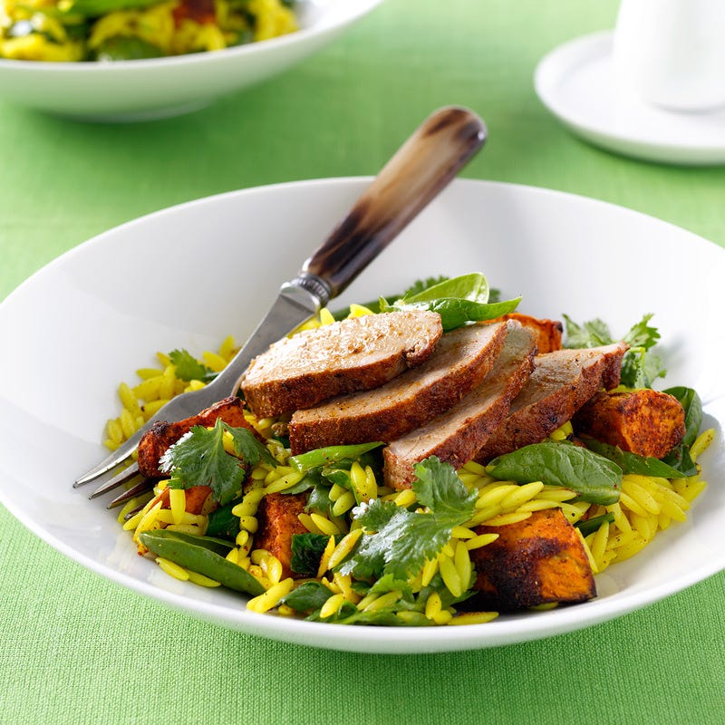 Foto Kritharaki-Nudeln mit Schweinefilet von WW