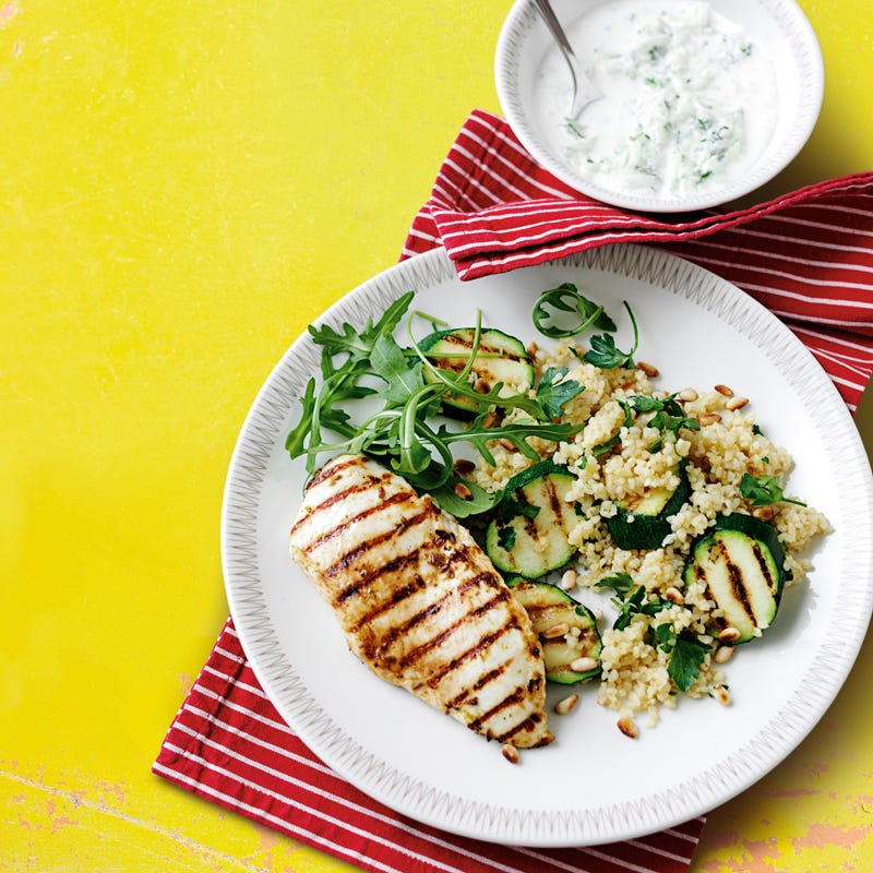 Foto Zitrushähnchen mit Zucchini und Bulgur von WW