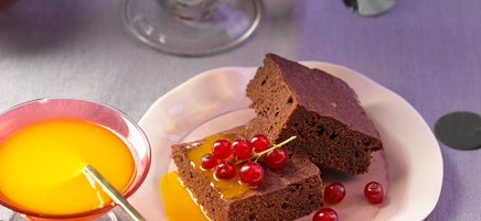 Lebkuchenbrownies mit Passionsfrucht