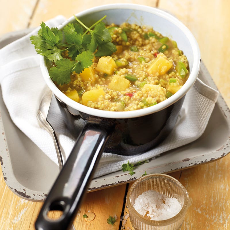 Foto Hirse-Paprika-Risotto mit Ananas von WW