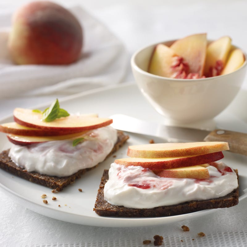 Süße Pfirsichschnitten