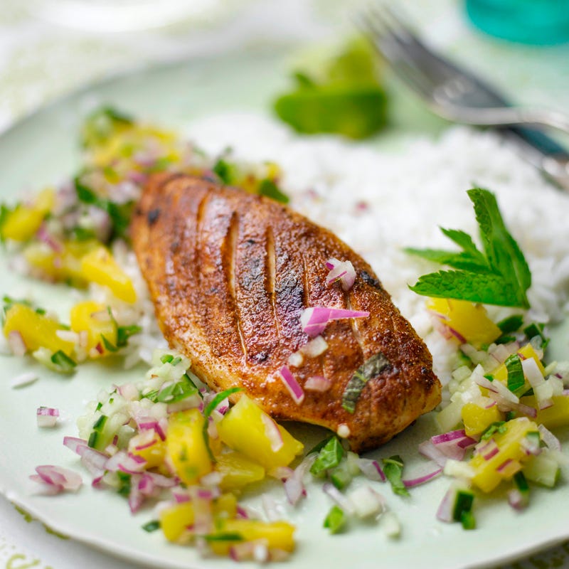 Foto Karibisches Hühnchen mit Ananas-Salsa von WW