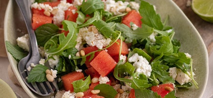 Wassermelonensalat mit Schafskäse