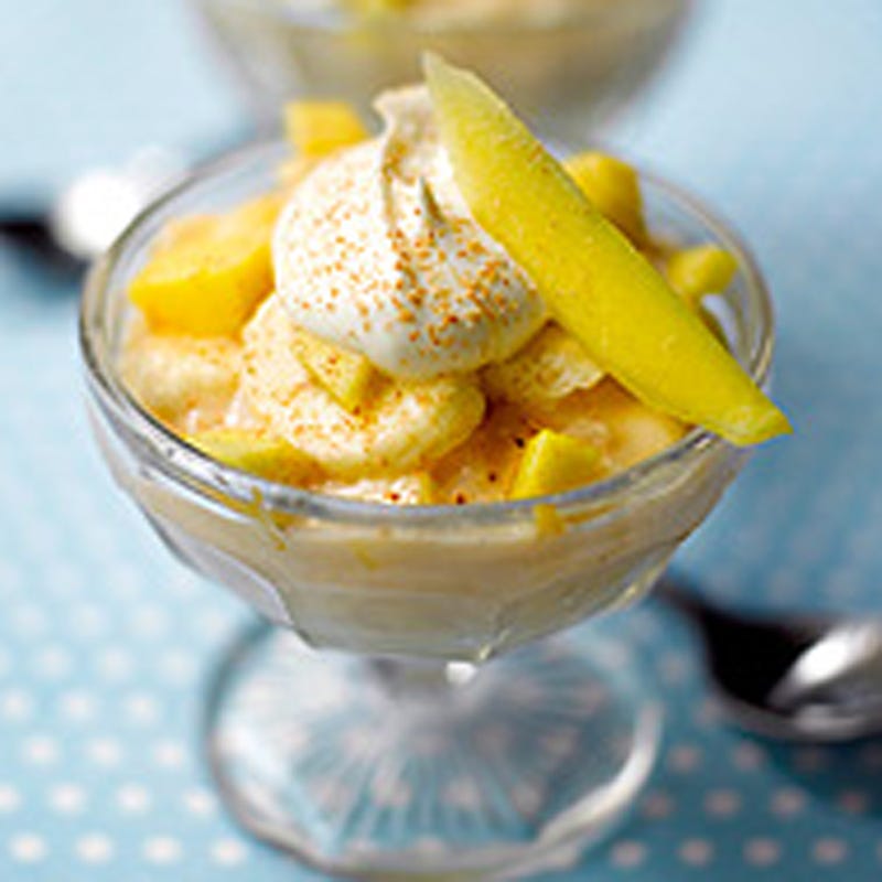 Foto Schneller Milchreis mit Mango und Bananen von WW