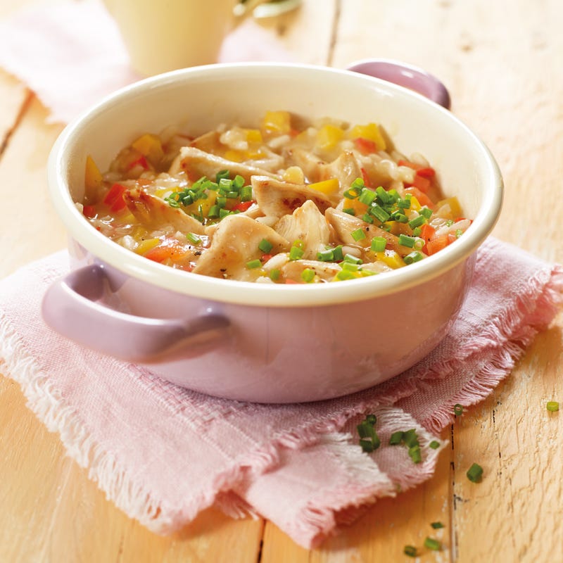 Foto Paprikarisotto mit Hähnchen von WW