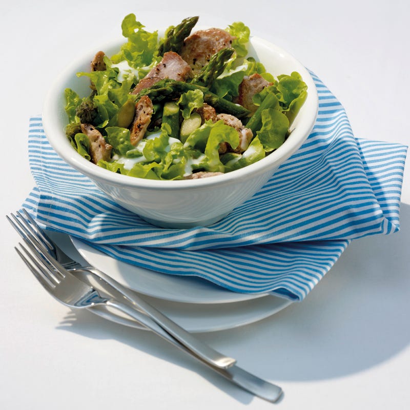 Spargelsalat mit Filetstreifen