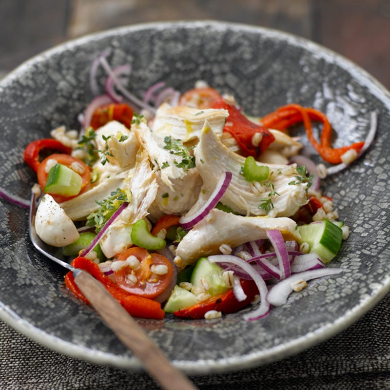 Foto Gemüse-Graupen-Salat mit Hühnchen von WW