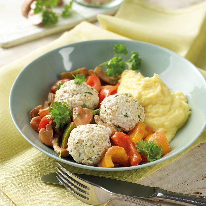 Foto Paprikaragout mit Geflügelbällchen von WW