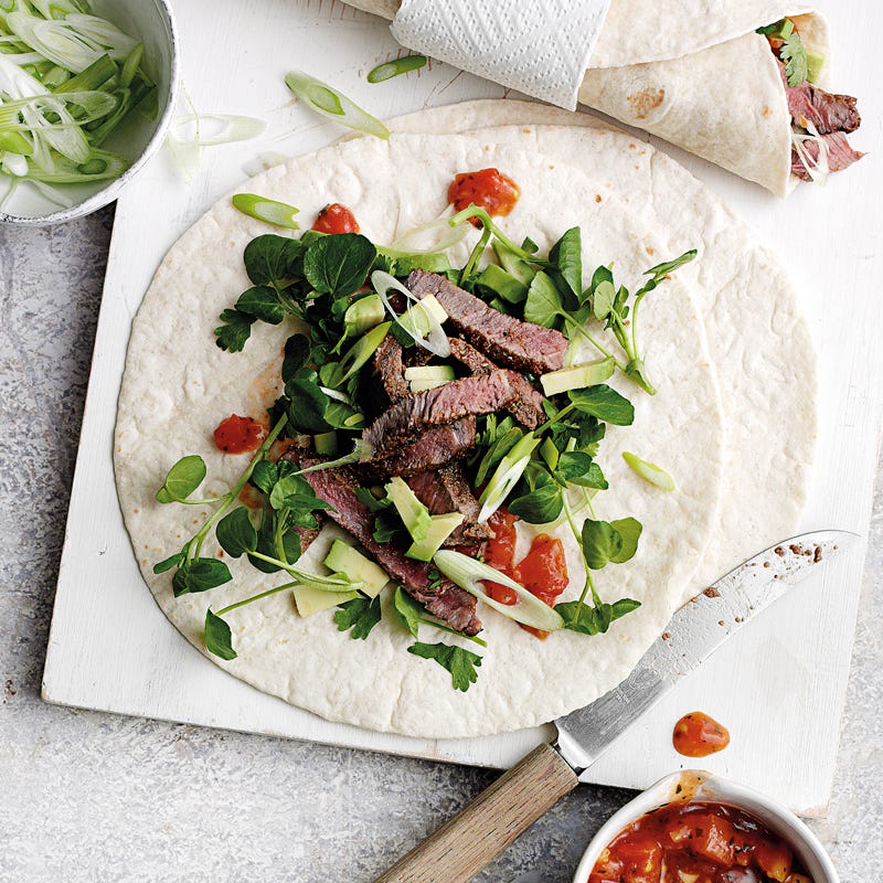 Foto Rindfleisch-Avocado-Wraps von WW