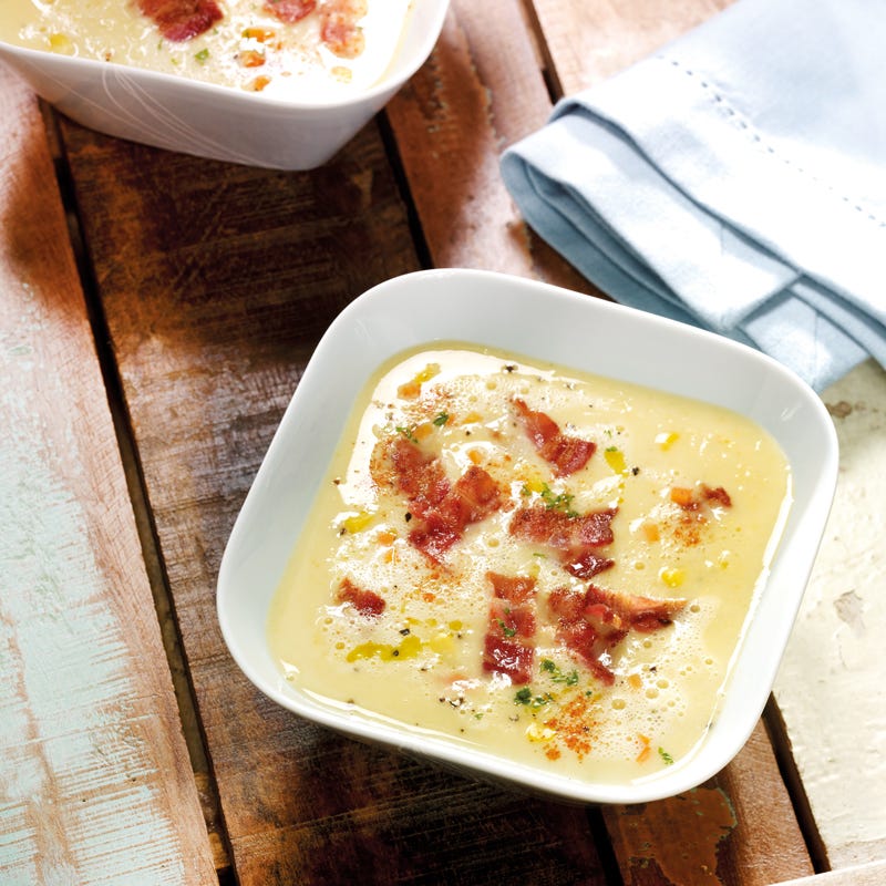 Foto Maiscremesuppe mit Bacon von WW