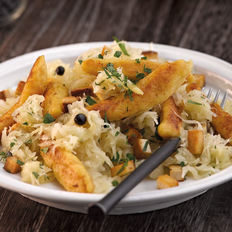 Foto Schupfnudeln mit Sauerkraut und Räuchertofu von WW
