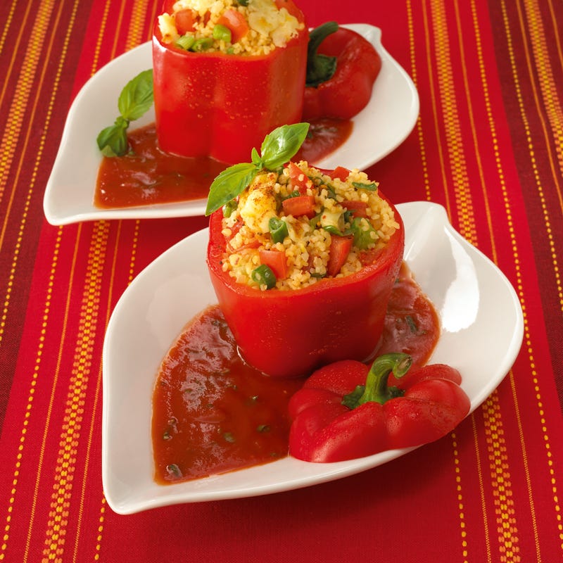 Gefüllte Paprika mit Bulgur