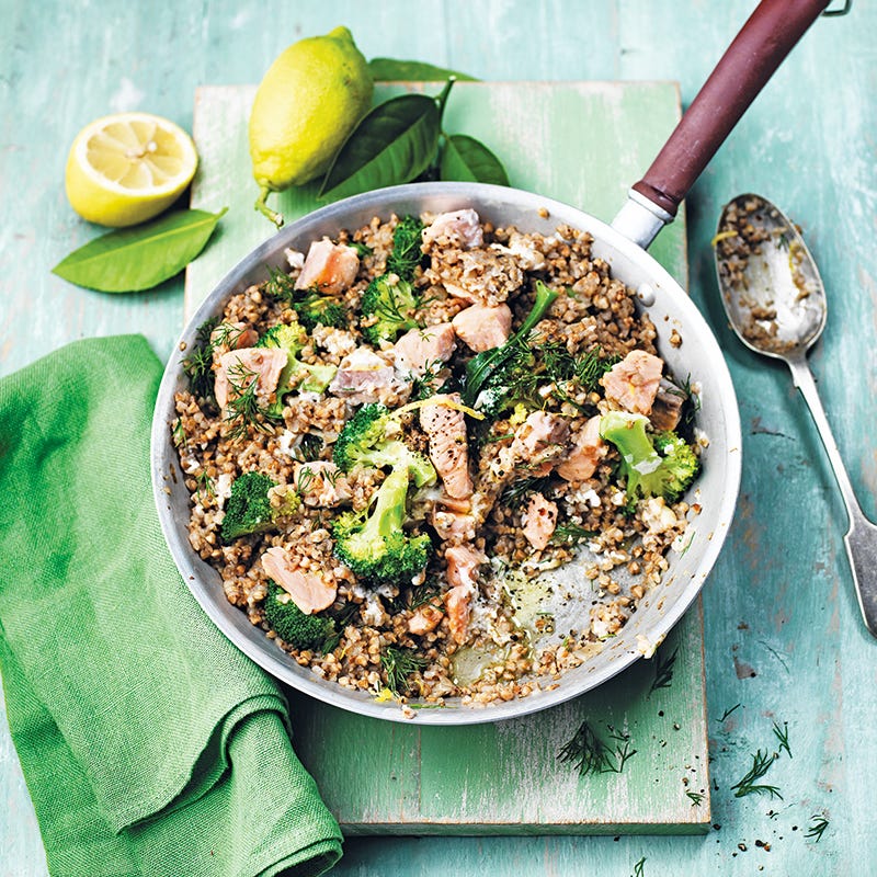 Photo of Buckwheat risotto with salmon & broccoli by WW
