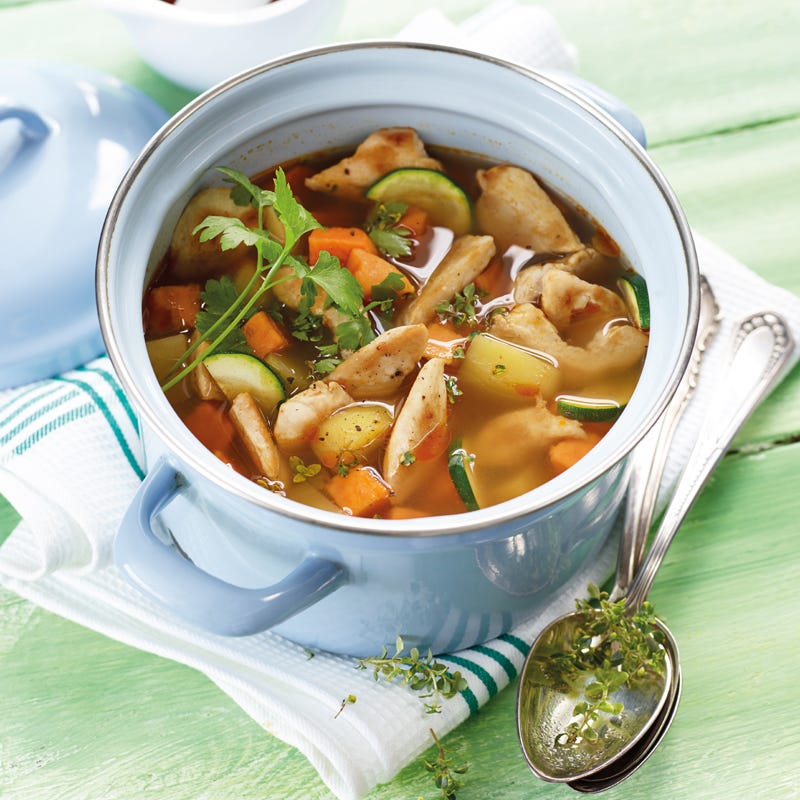 Foto Hähnchen-Süßkartoffel-Topf mit Zucchini von WW