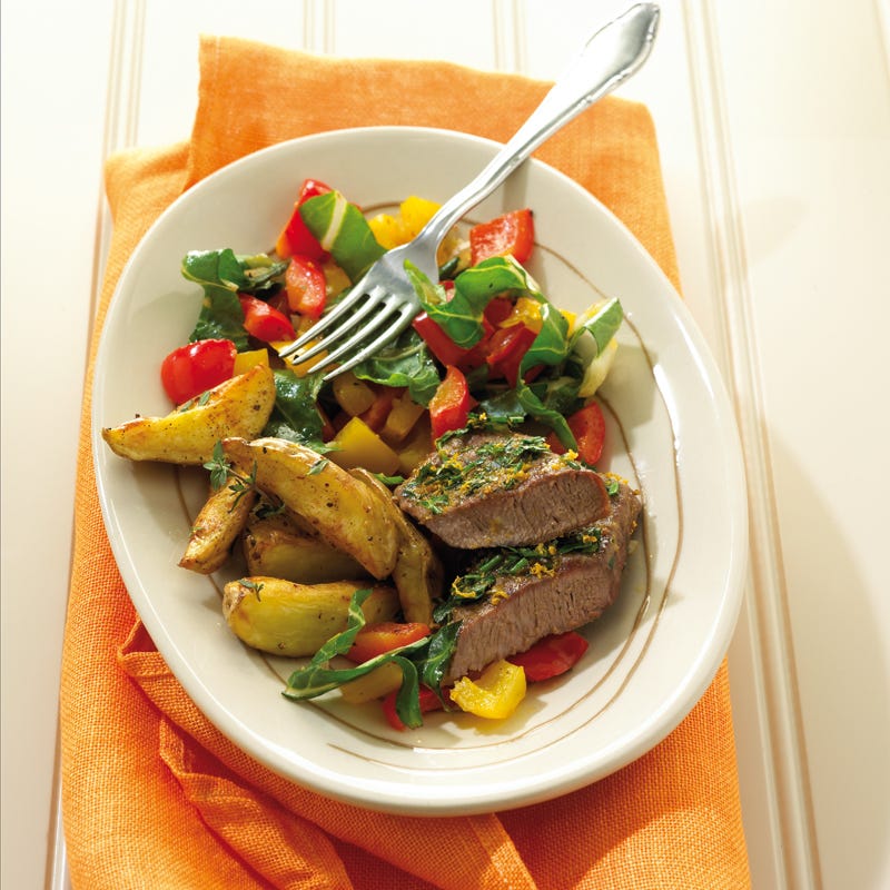 Mangoldgemüse mit Kräuterlamm