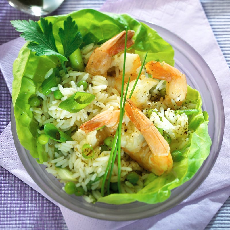 Foto Reissalat mit Garnelen von WW