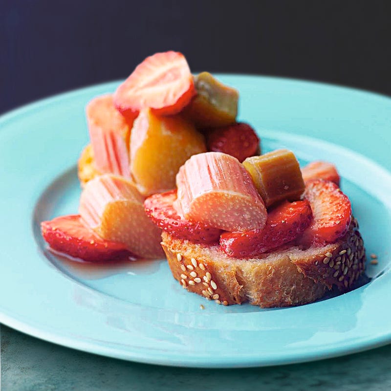Foto Erdbeer- und Rhabarberbruschetta mit Ingwer von WW