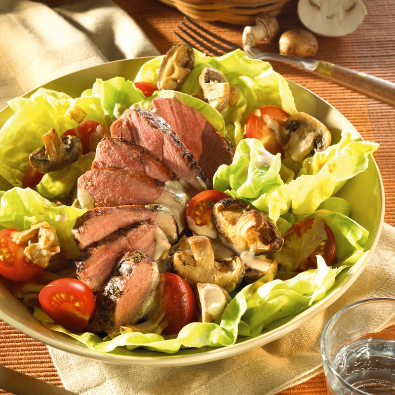 Foto Entenbrust auf Blattsalat von WW