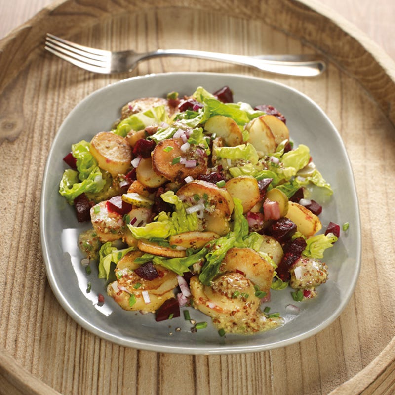 Bratkartoffelsalat mit Roter Bete