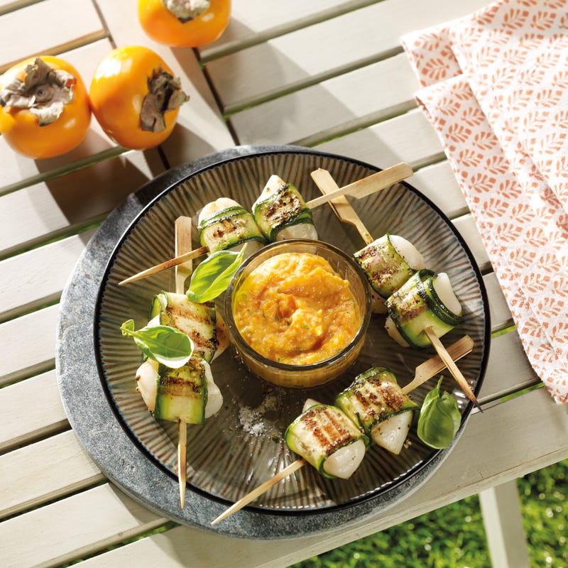 Foto Jakobsmuschelspieße mit Zucchini von WW