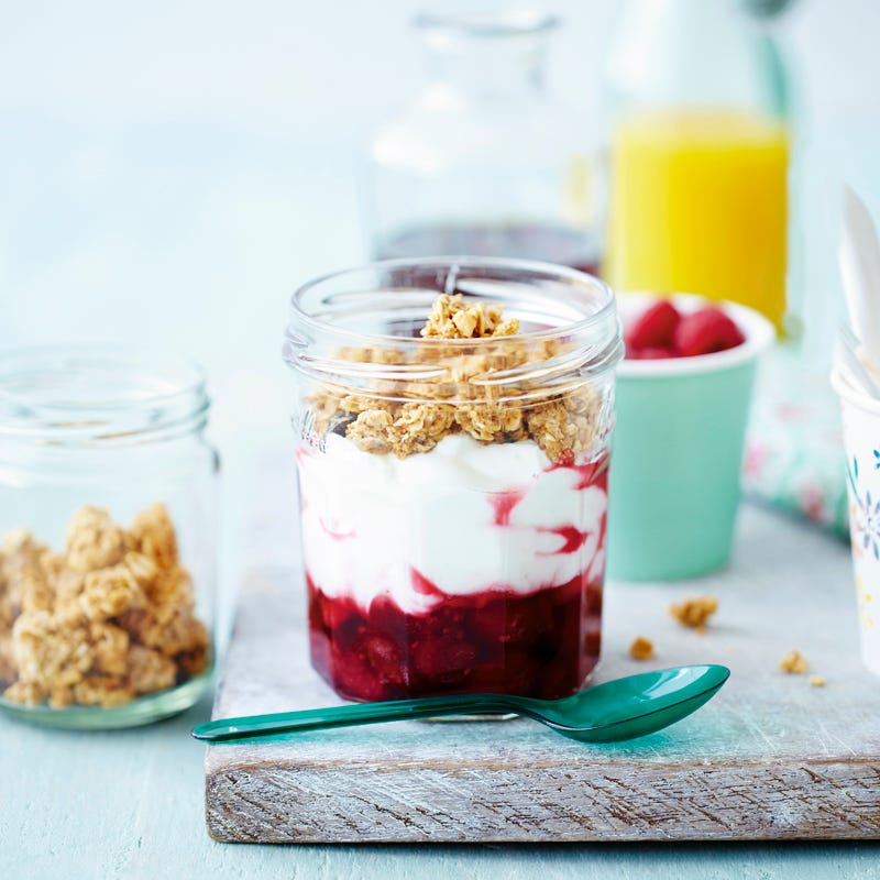 Foto Knusperjoghurt mit Himbeeren von WW