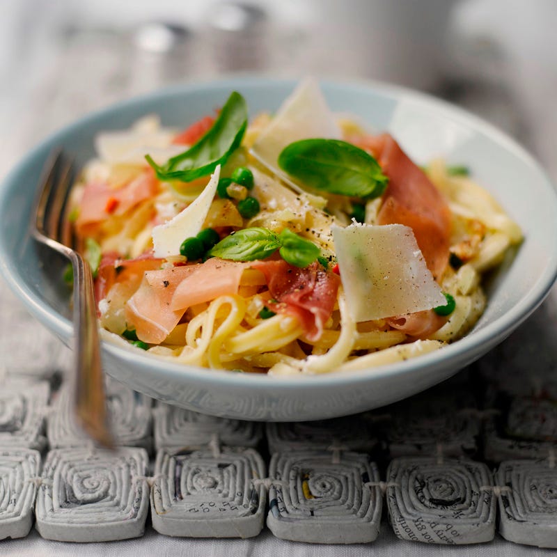 Foto Linguini mit Parmaschinken und Parmesan von WW