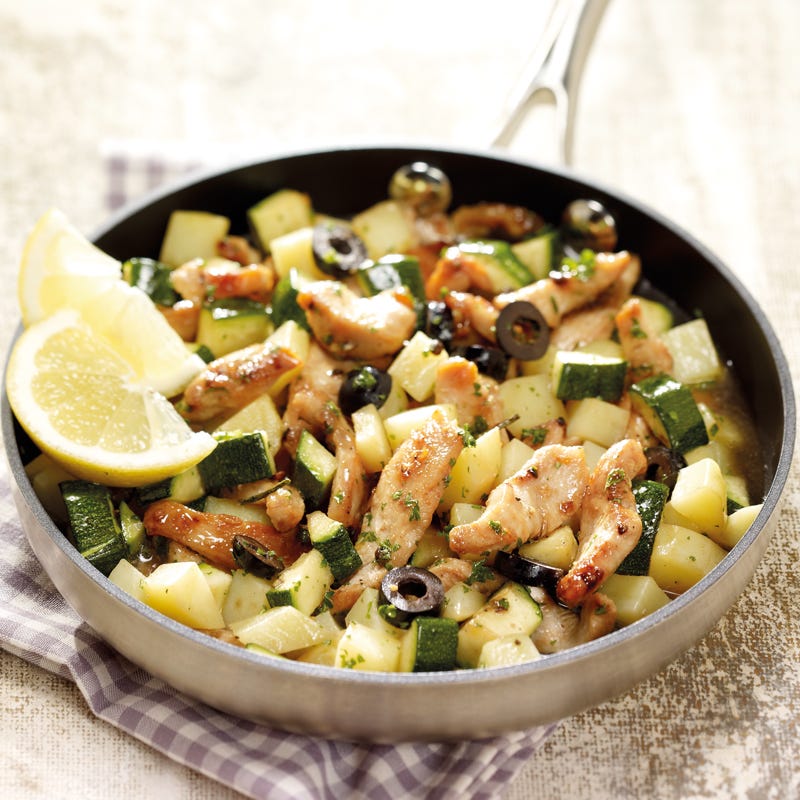 Foto Zucchinipfanne mit Zitronenhähnchen von WW