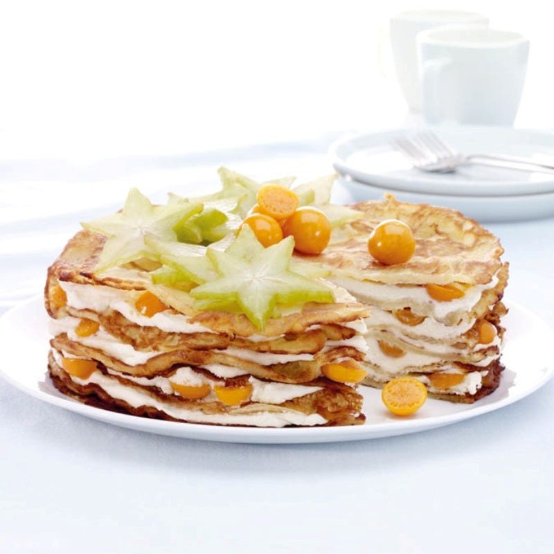Crêpe-Physalis-Kuchen
