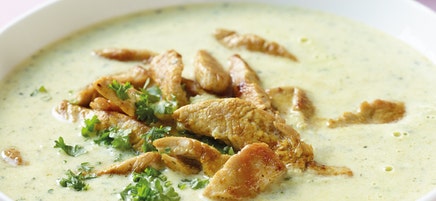 Gemüse-Joghurt-Suppe mit Pute