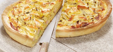 Fenchel-Lachs-Kuchen mit Zitronenguss