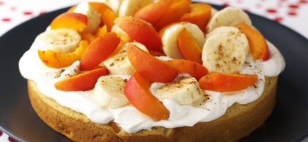 Apricot & banana polenta cake