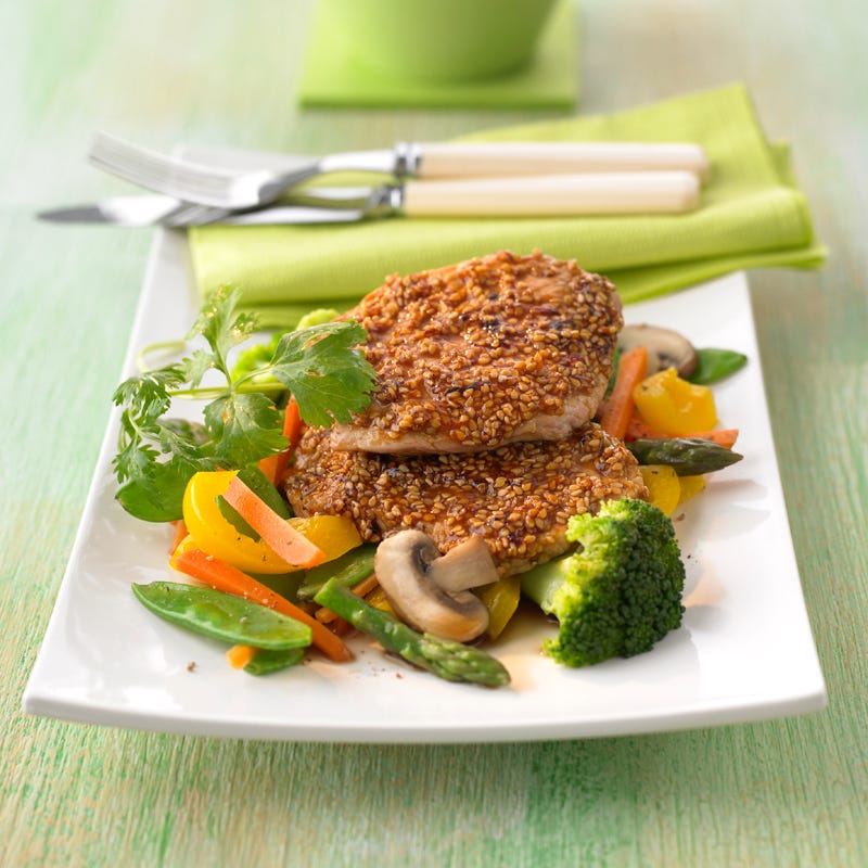 Foto Sesamschnitzel mit Wokgemüse von WW