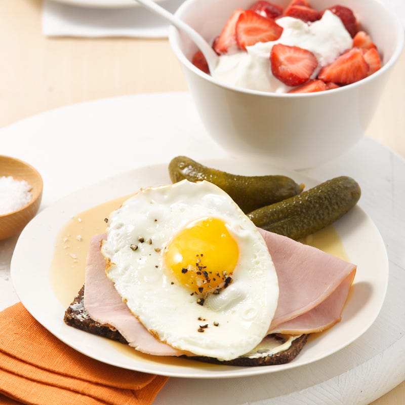 Foto Schinkenbrot mit Spiegelei von WW