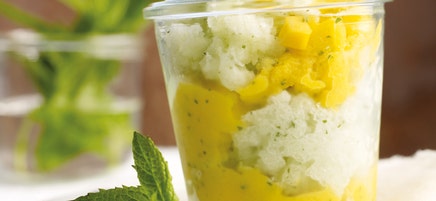 Melonen-Mango-Sorbet