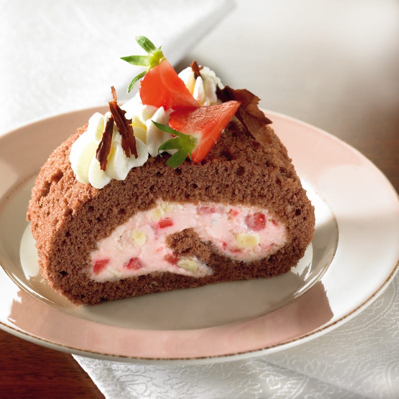 Foto Stracciatella-Erdbeer-Biskuitrolle von WW