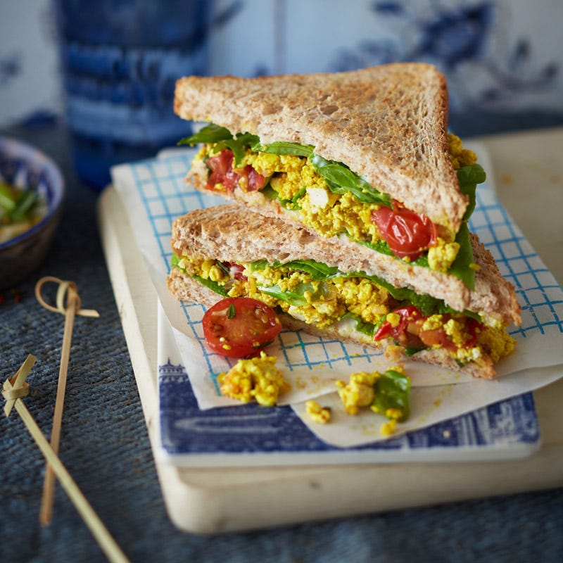 Tofu-Rührei-Sandwich
