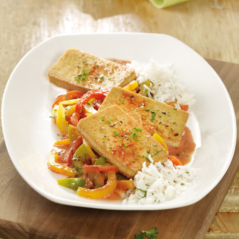 Foto Paprikaragout mit gebratenem Tofu von WW