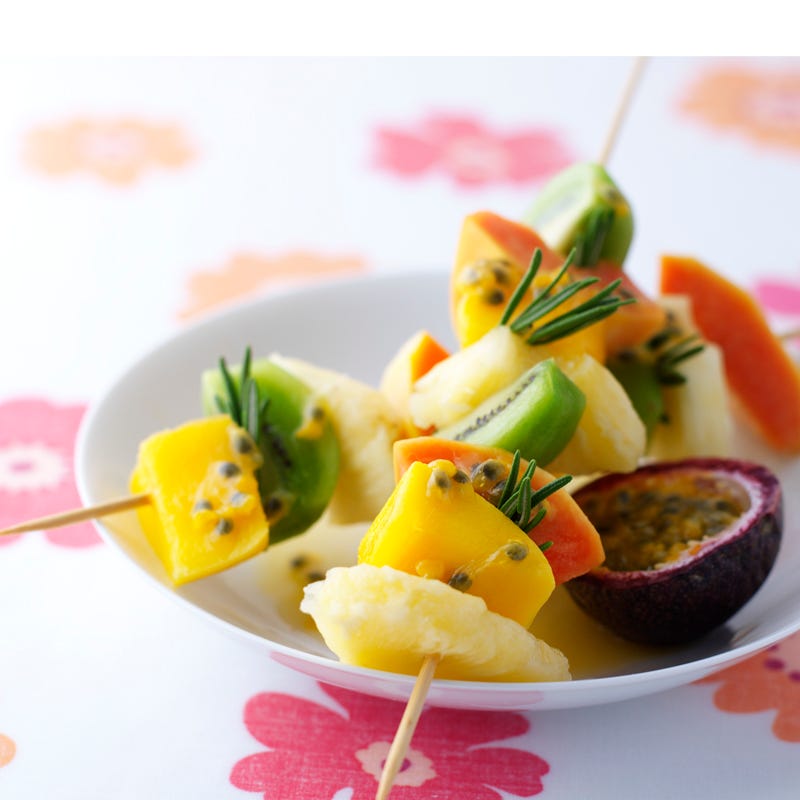 Foto Mango-Papaya-Spieße mit Maracujasauce von WW