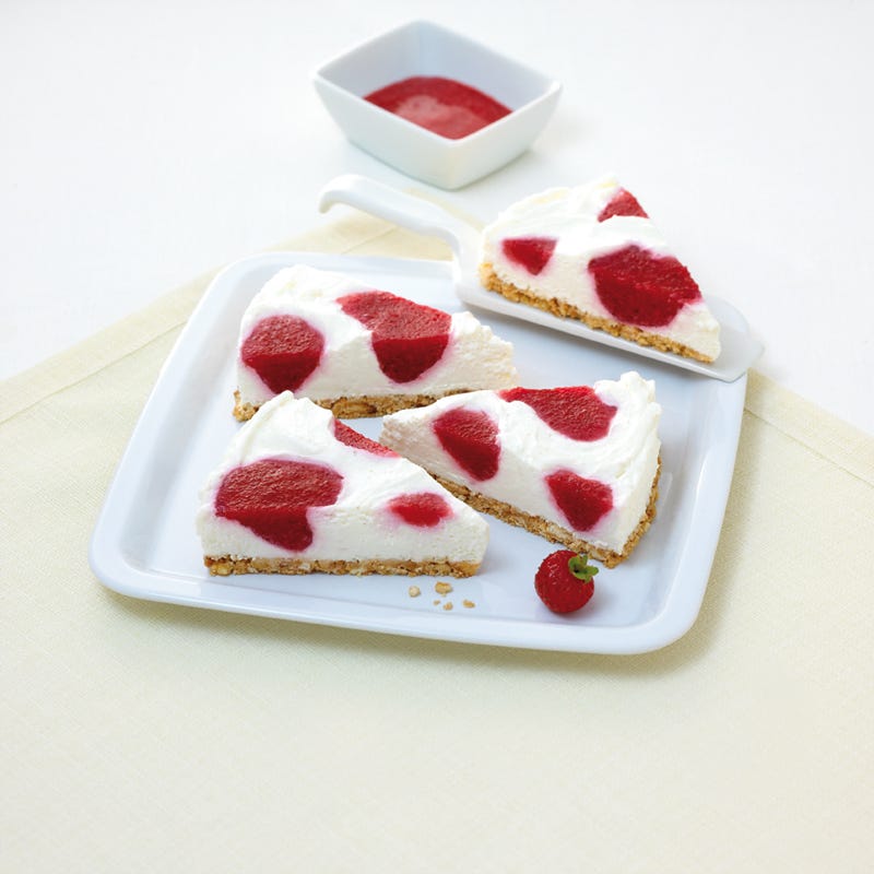 Gefleckte Frischkäsetorte