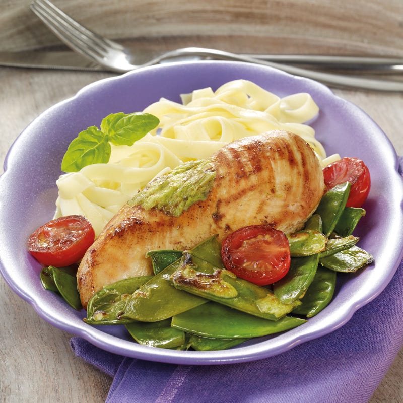 Foto Zuckererbsenauflauf mit Hähnchen von WW