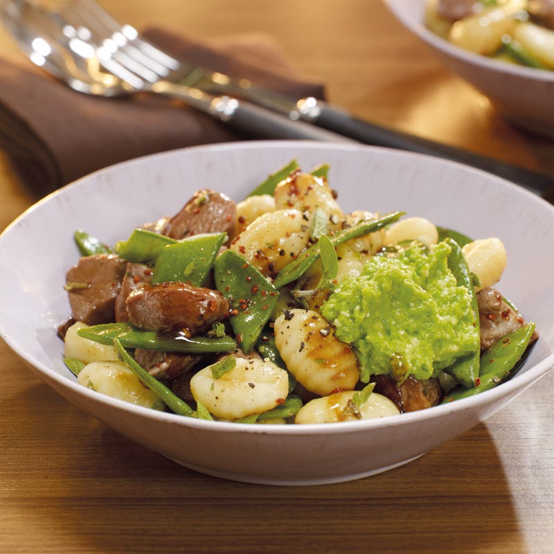 Foto Lammpfanne mit Erbsencreme von WW