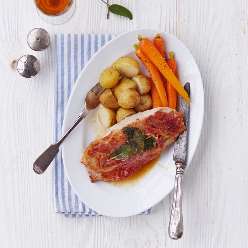 Foto Saltimbocca vom Schweinefilet mit glasierten Karotten von WW