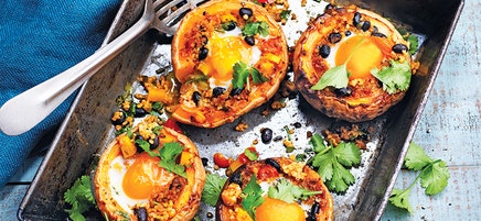Stuffed squash with black beans