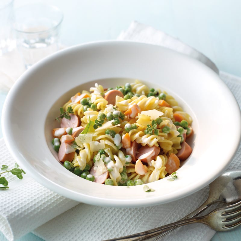 Foto Spirellipfanne mit Würstchen von WW