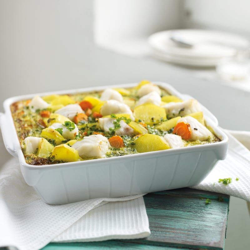 Foto Kartoffel-Karotten-Auflauf mit Kabeljau von WW