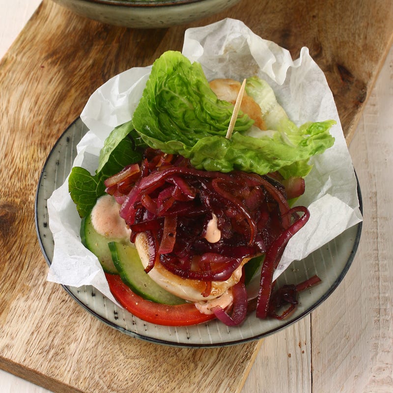 Foto Low-Carb-Hähnchenburger von WW