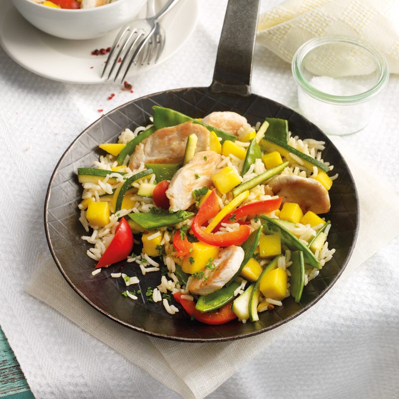 Foto Mango-Reis-Pfanne mit Pute von WW