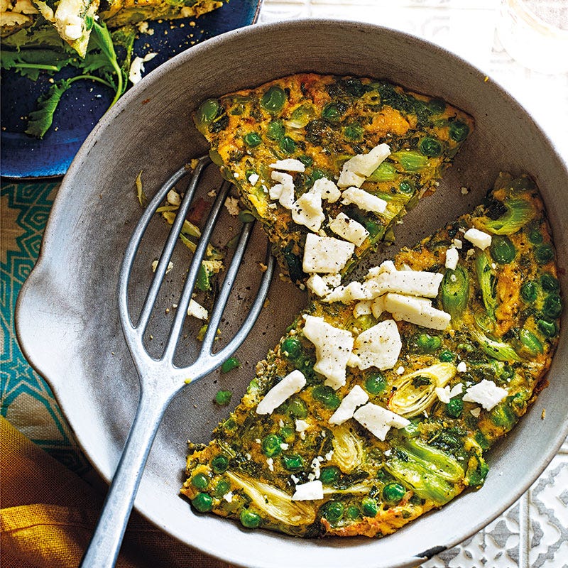 Photo of Pea, broad bean, mint & feta frittata by WW