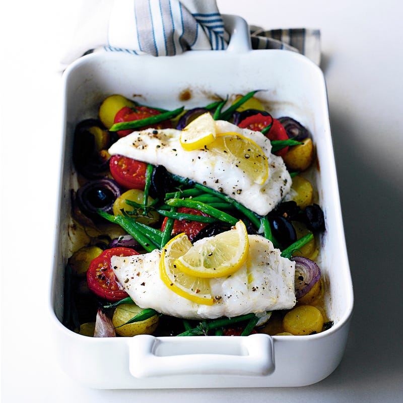 Foto Gebackener Kabeljau auf Gemüse von WW