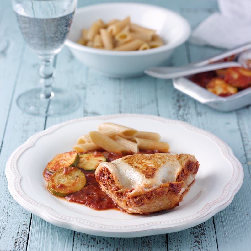 Foto Hähnchenschnitzel mit Tomatenfüllung von WW